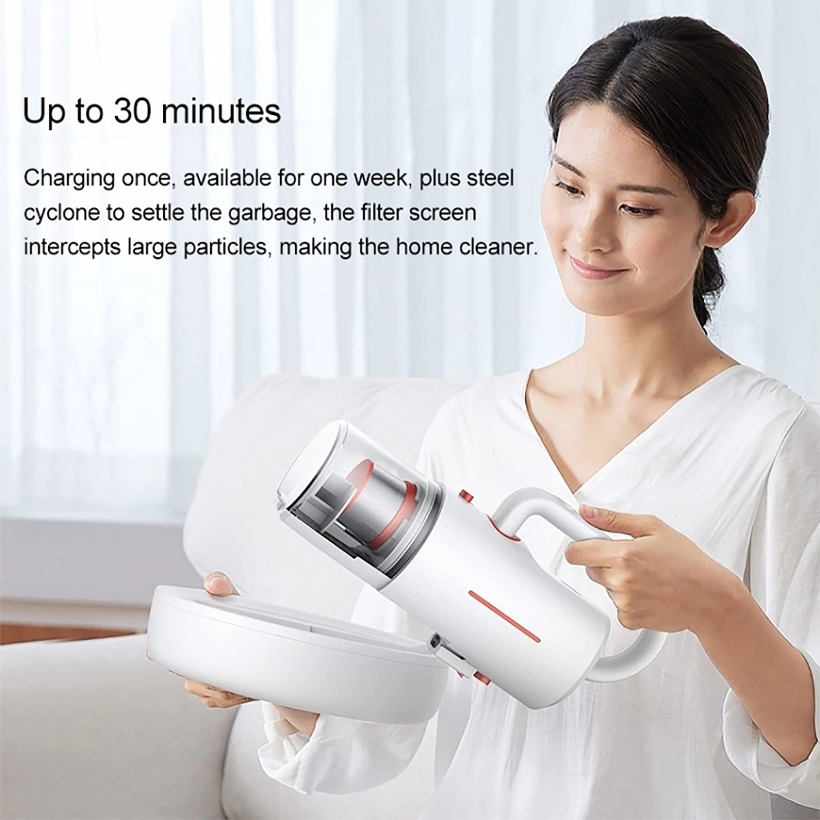 3 In 1 Aspirapolvere Wireless UV Con Filtraggio HEPA Aspirapolvere Portatile Per Acari Macchina Per La Pulizia Dei Materassi Strumento Per La Rimozione Degli Acari Distrugge Fino Al 99,9% Di Tutti