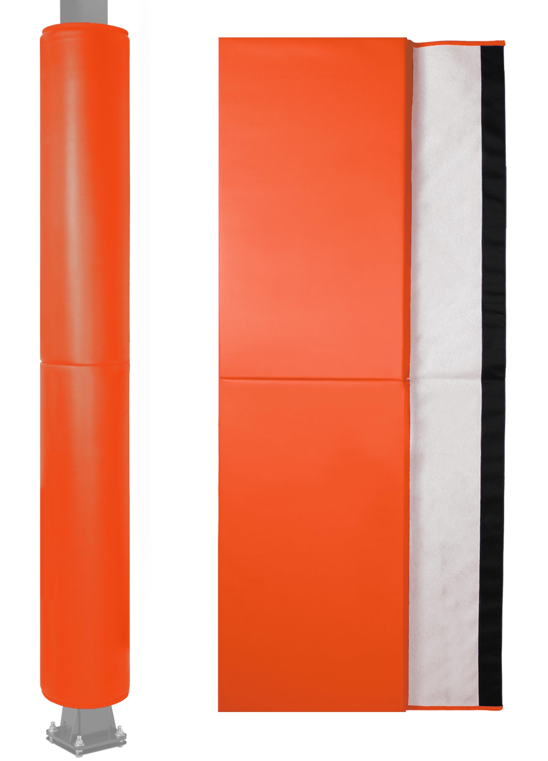 6 Feet Tall Round and Square Pole Pad, Wrap Around Pole & Post Padding, 2