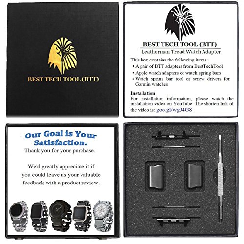 Besttechtool Watch Adapter Compatible With Leatherman Tread Lt - Btt Adapter (Compatible With Apple Watch 45Mm/ 44Mm/ 42Mm, Black, Tread Lt) #TOP1