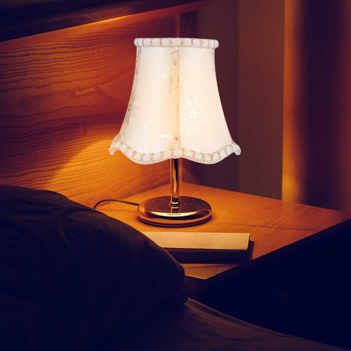 Abat-Jour En Tissu E27, Abat-Jour Simple De Style Européen Résistant à L'usure, Couvercle De Lampe De Décoration Pour La Lampe De Table, Fournitures De Lampadaire(Le Noir