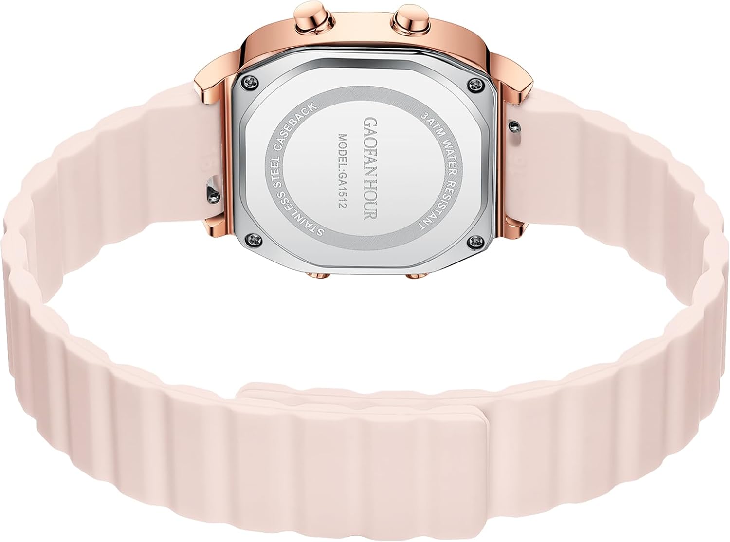 Waterproof Women's Digital Sports Watches with Alarm Calendar Stopwatch Chronograph Classic Square Case