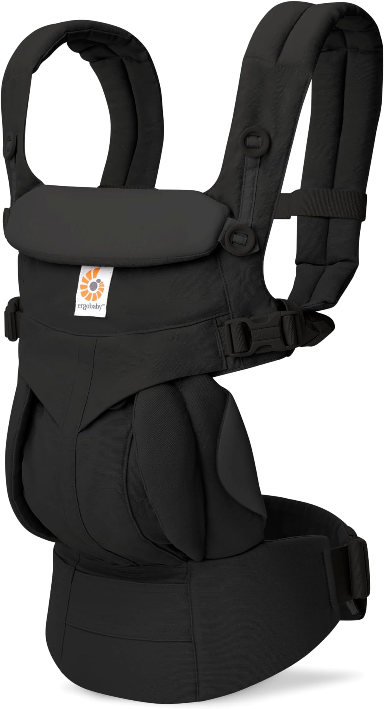 Omni 360 All-Position Baby Carrier for Newborn to Toddler with Lumbar Support (7-45 Pounds), Pure Black, 1 Count (Pack of 1)