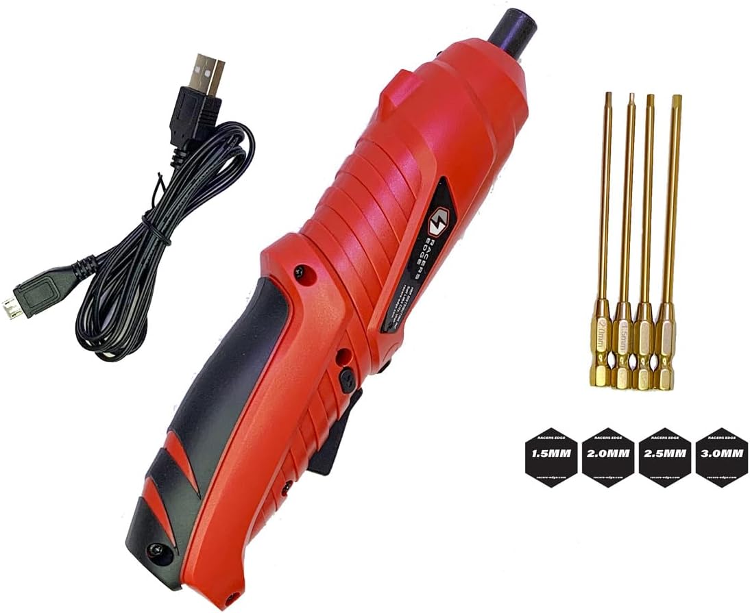 7200 - Electric Mini Screwdriver with TiN Coated 4 Piece Metric Hex Bit Set