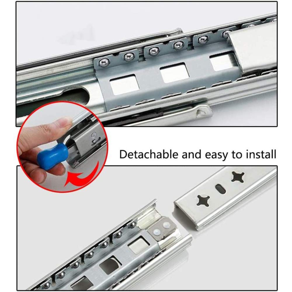 Rail De Tiroir Robuste 1 Paire De Glissières De Tiroir à Extension Complète, Avec Château Capacité De Charge De 100 Kg, Support De Sol Télescopique