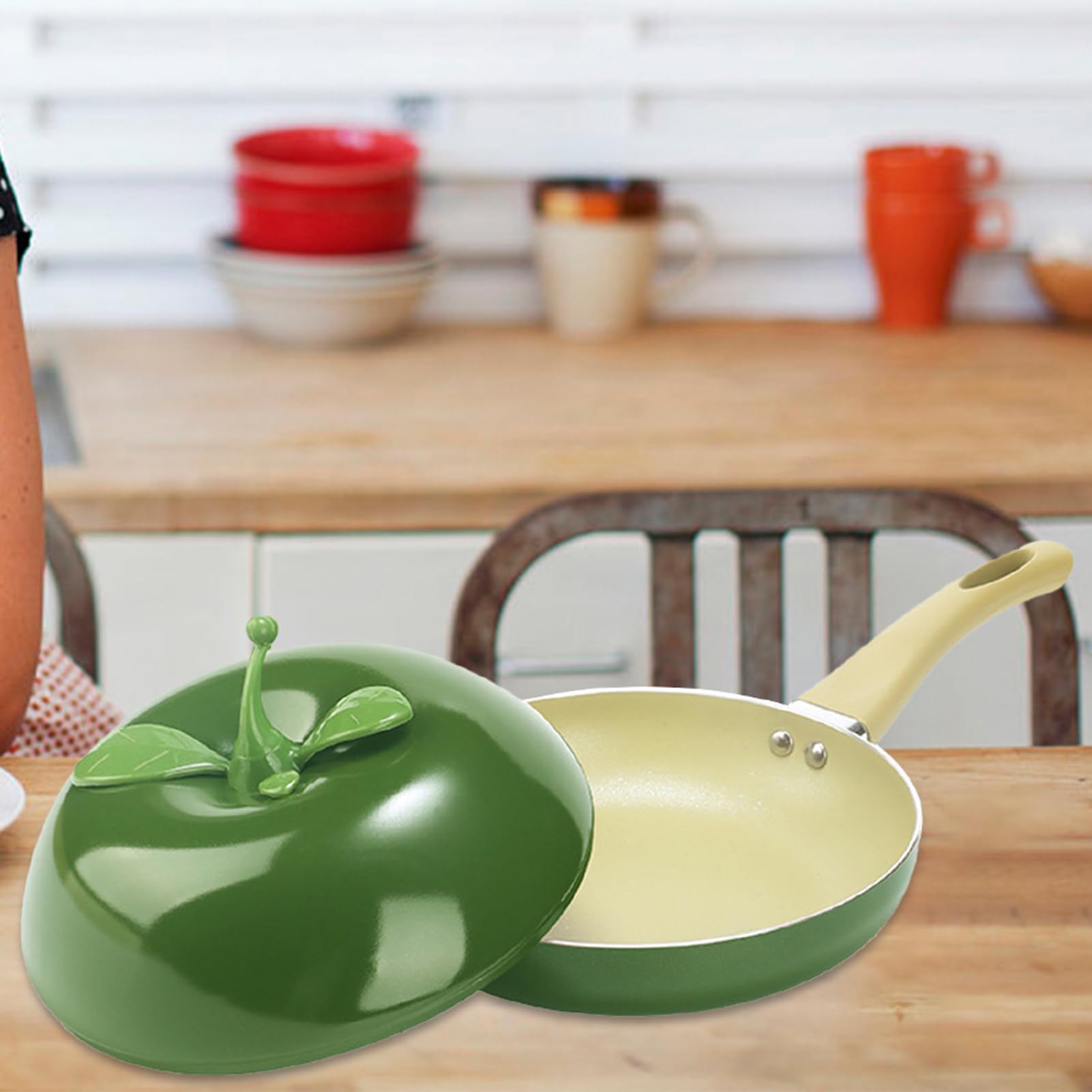 Pentola Per Sugo Con Coperchio Pratico Design Multiuso A Forma Di Frutta | Pentola E Padella Adatte All'Induzione Per Cucina Domestica, Ristorante, Pasta, Zuppa, Spaghetti, Brodi E Ri
