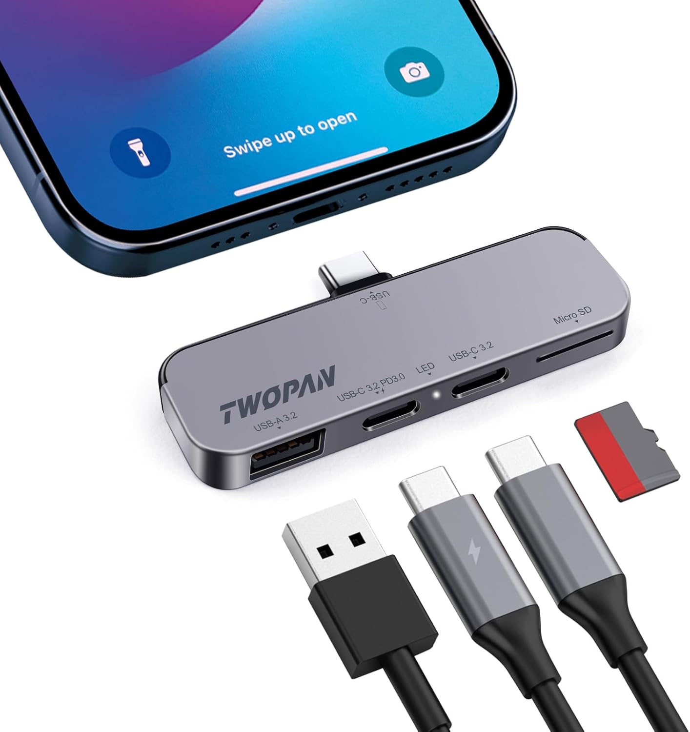 Amazon.com: TWOPAN USB C iPhone Hub for ProRes Video Recording - Ultra ...