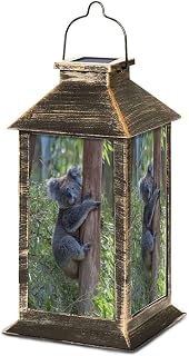 Solar Lantern Koala Australia Outdoor Garden Hanging Lantern Waterproof Solar Powered Lighting Outside Table Lamp for Deck Yard Camping Patio Decor