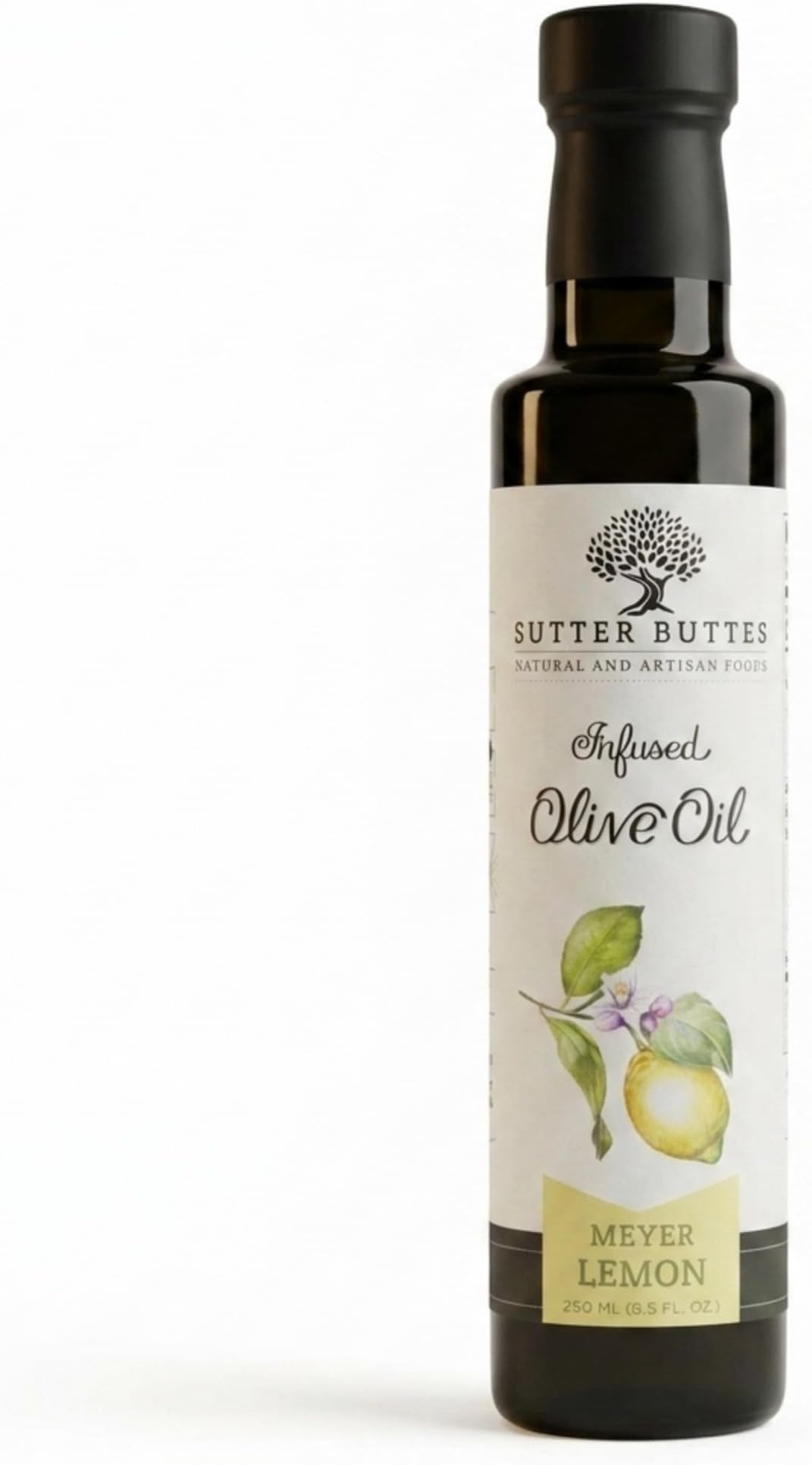 Sutter Buttes Extra Virgin Olive Oil - 8.5 Ounce Bottle (250 ML) (Meyer Lemon)
