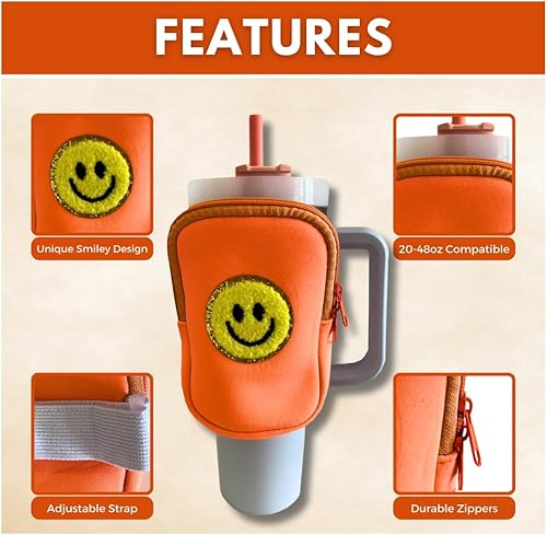 Miniatura 8 de Bolsa para botella de agua para vasos, accesorios de gimnasio, unisex  Compatible con vasos de 20 a 48 onzas, incluyendo Stanley Quencher  Sostiene