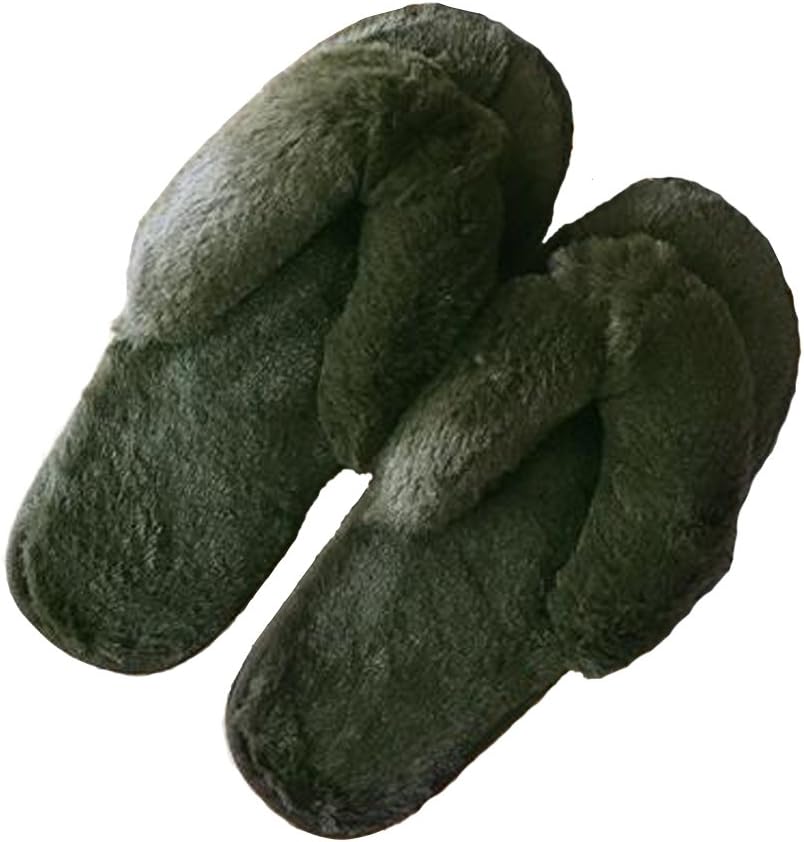 ANCOUSWomen's New Plush flip-Flop Indoor Slippers Thong Slipper
