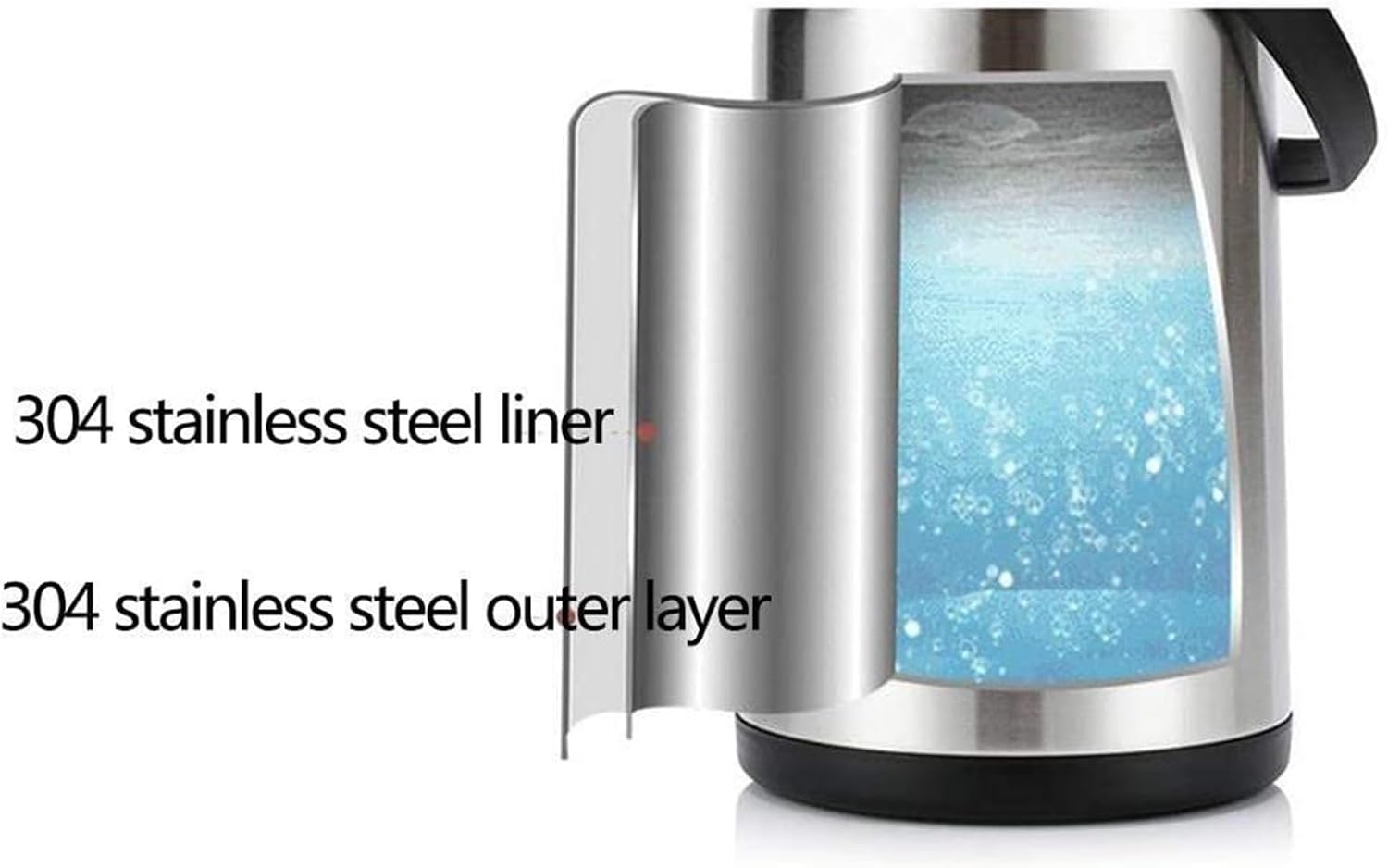 Dispensador térmico de bebidas con bomba, jarra aislada de acero inoxidable para agua caliente y fría