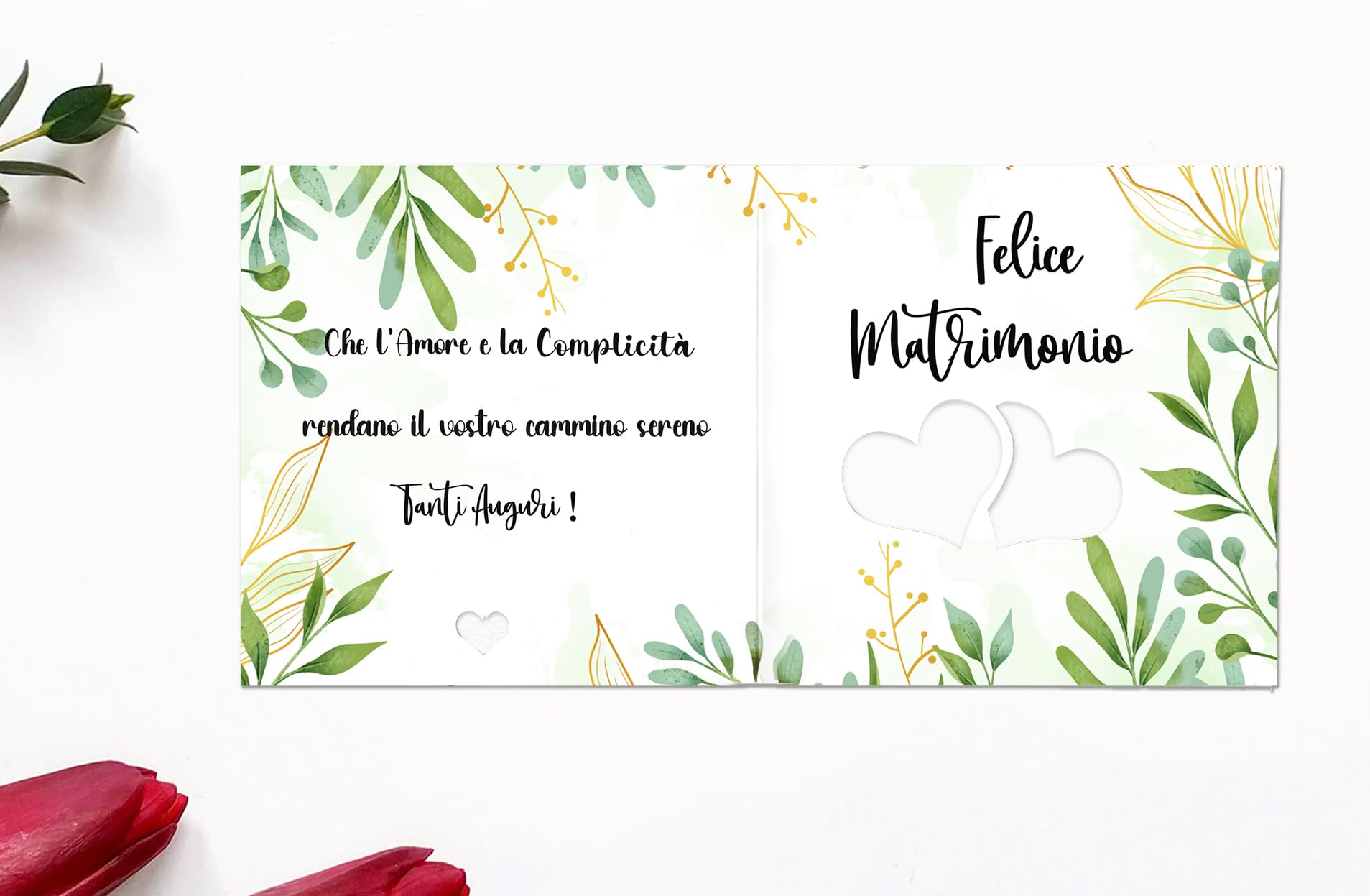 Biglietto Auguri Matrimonio Con Busta E Sigillo Adesivo Dorato Auguri Agli Sposi Biglietti