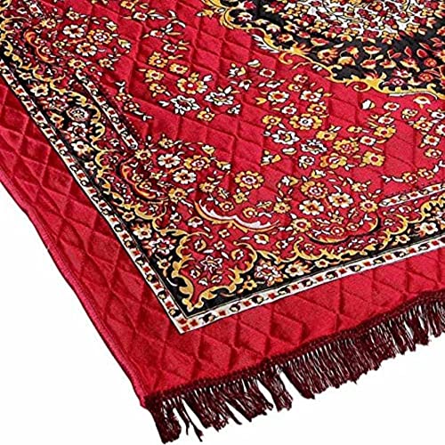 Image of Heavy Fabric Velvet Touch Bedroom, Hall, Living Room, Drowing Room, Yoga Hall Designer Velvet Carpet,150 cm X 210 cm