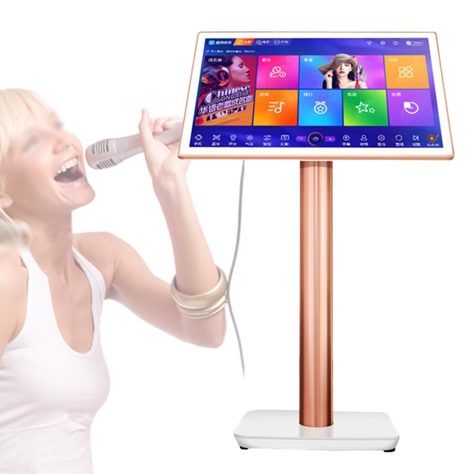Attrezzatura Per Karaoke - Macchina Per Karaoke Con Touch Screen Da 19,5 Pollici, 1,1 Milioni Di Canzoni Da Scaricare Dal Cloud, Lettore Karaoke Ktv Per Bar Di Famiglia Festa In Casa - Cambio 27 Ling