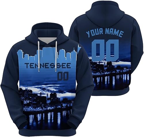 Miniatura 6 de Sudadera personalizada con capucha de fútbol City Night Skyline, sudadera personalizada con nombre, número de fanáticos, para hombres, mujeres y