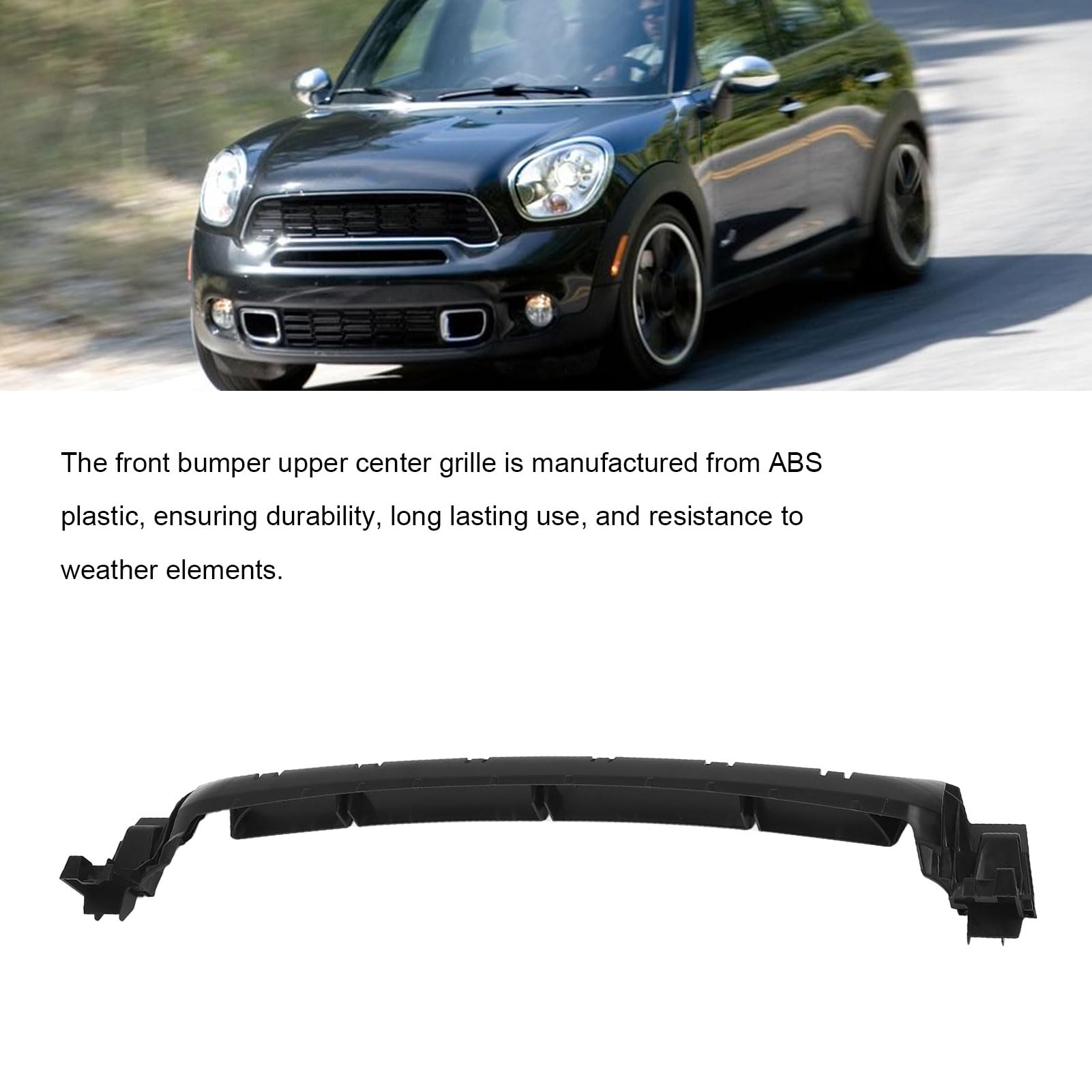 Akozon Przednie Zderzak Górna Grille 51119808100 dla R60 JCW S & R61 Paceman | Średnia Wymiana Grilla Chłodnicy
