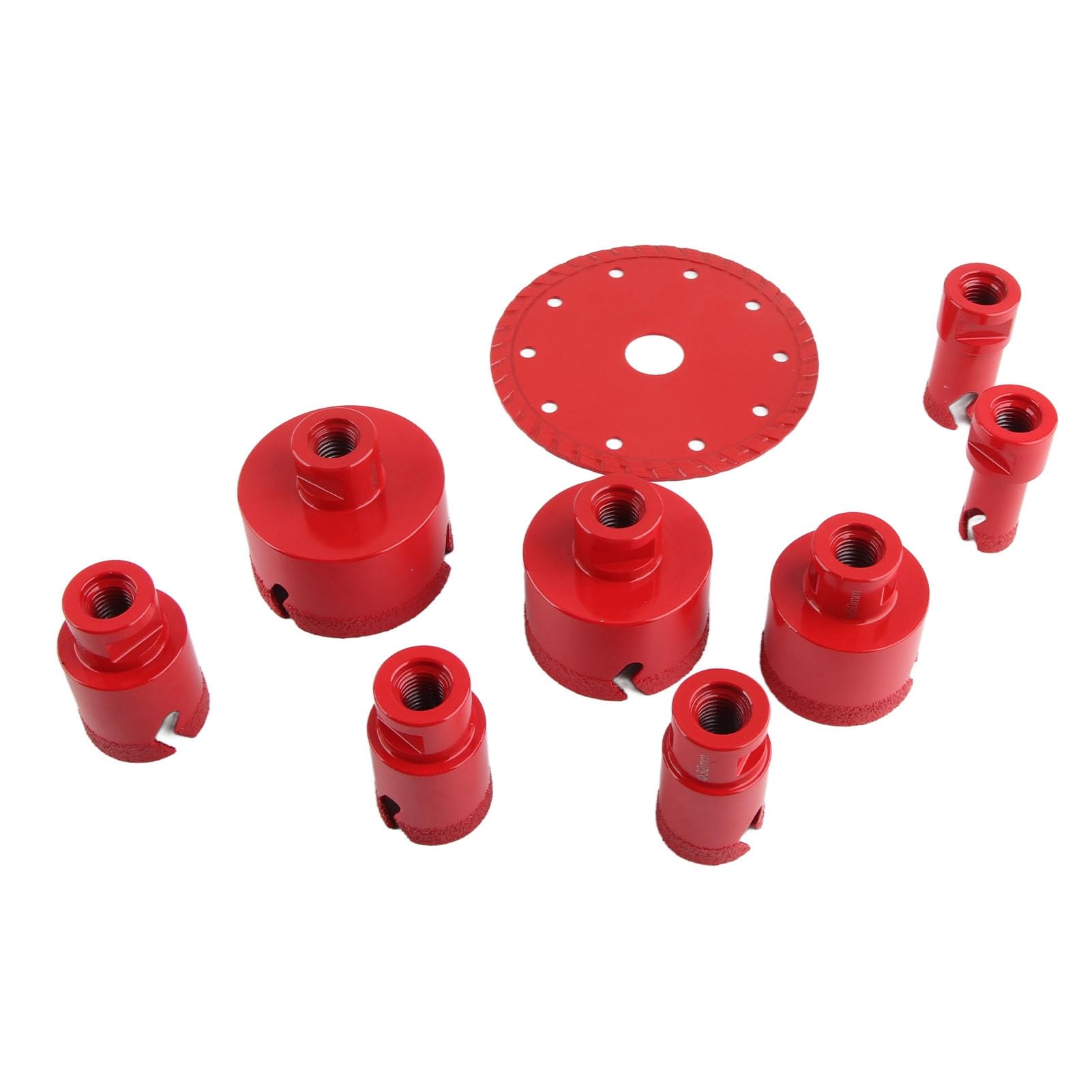 Juego de Brocas de Diamante con Vástago M14, 9 Piezas de 20 a 68