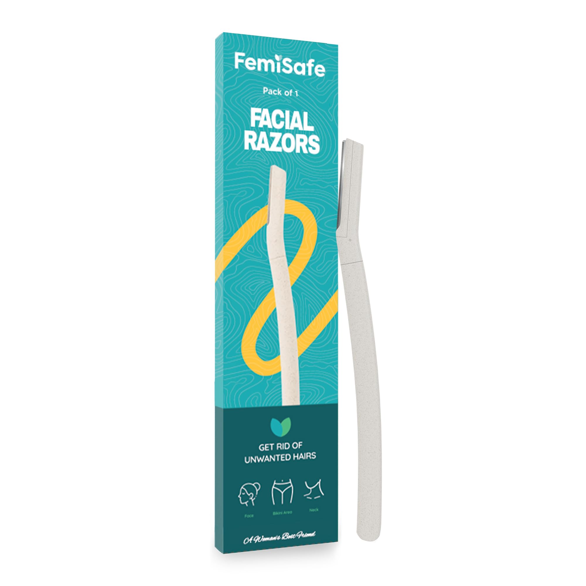 FemiSafe Eco Friendly Face Razor | Easy and Safe Painless Hair Removal for Facial Hair & Bikini Area | Organic & Soothing Pack of 1 Razor with Micro Guards | Remove Fine Hairs Effectively-image-19