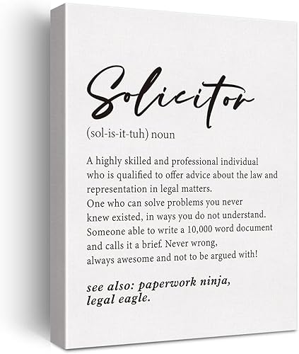 LEXSIVO Lienzo impreso con definición de abogado, arte de pared, decoración de oficina de abogado, pintura moderna de abogado, póster de lienzo de