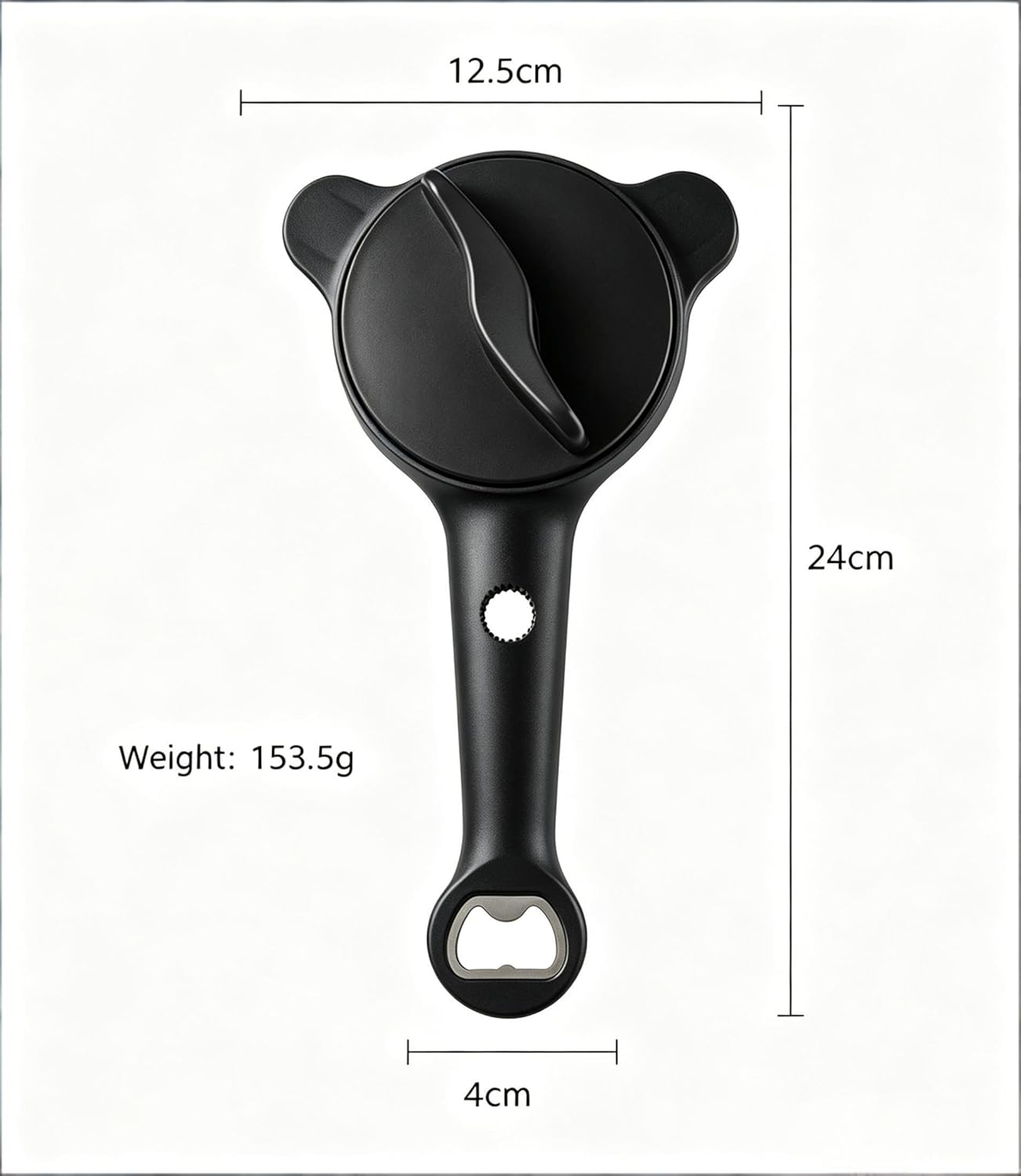 2PCS 4 in 1 Multi-Purpose Jar Opener, Labor-Saving Bottle Opener, Adjustable Retractable Stainless Steel Jar Opener, Home Kitchen Helper fits Kitchen Jars, Bottles and Cans (Black)