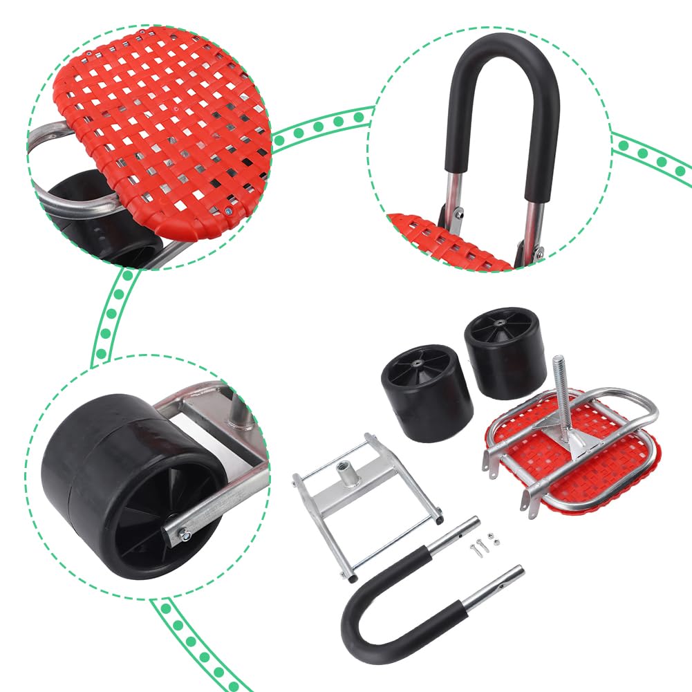 Siège de Jardin Roulant et Pivotant à 360° Hauteur Réglable | Chariot de Jardin Roulant avec une Hauteur Réglable de 22 à 35 cm pour Potager et Champ de Plantation