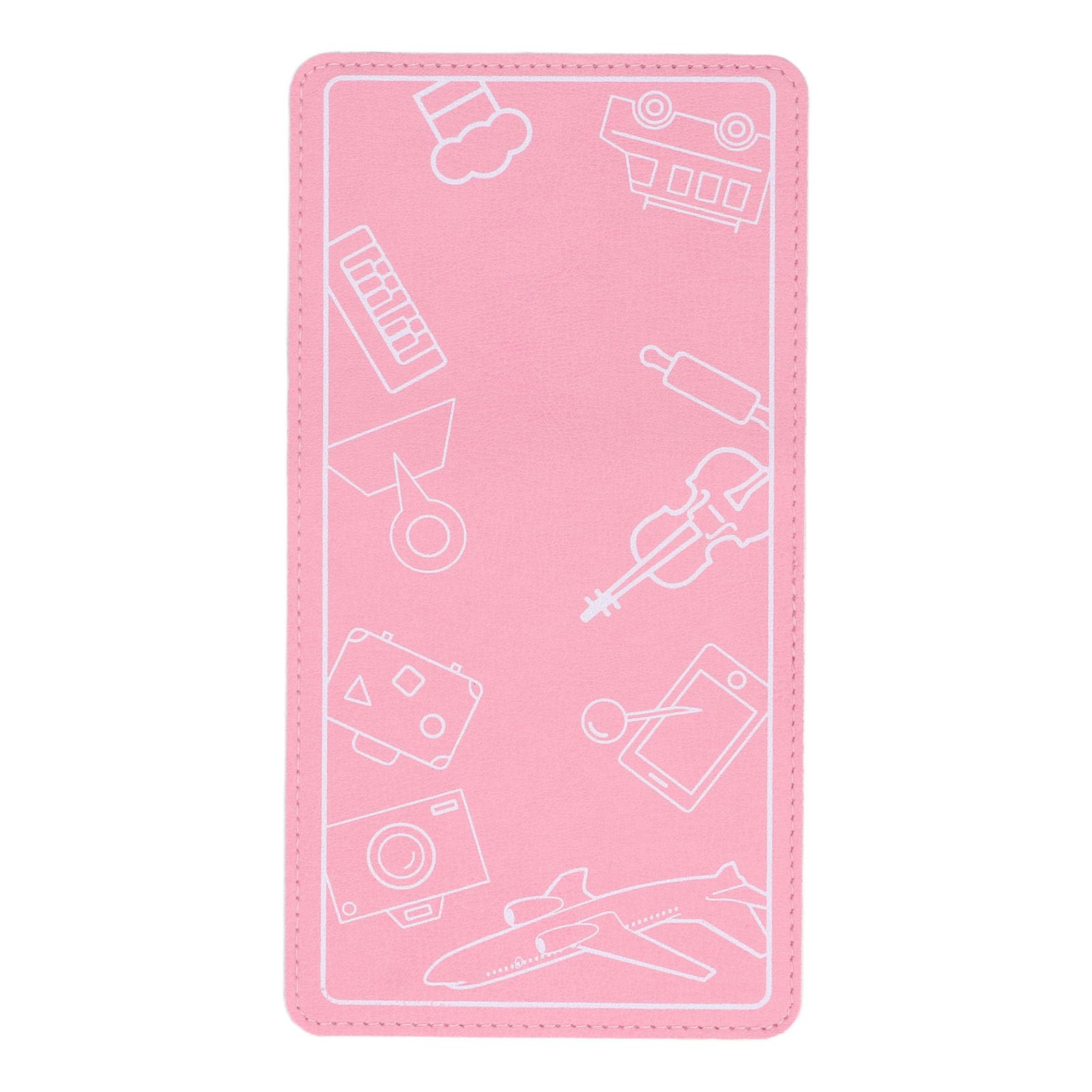 Airplane Phone Holder, PU Phone Holder Mount Airplane Travel Essentials Flying Flex Flap Cell Phone Holder Flexible Tablet Stand for Desk Bed Home, Airplane Travel Accessories(Pink)