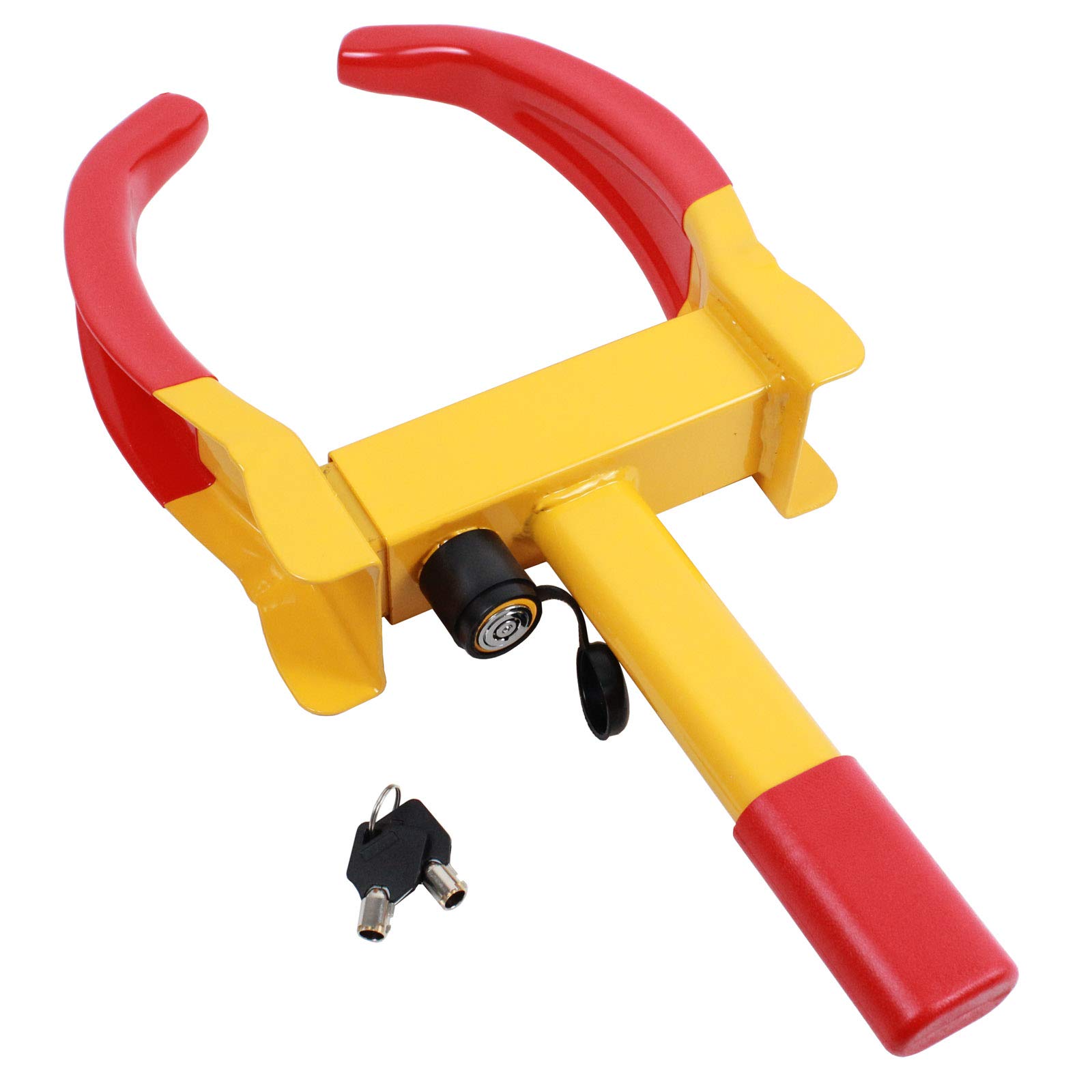2er Set Universal Radkralle Reifenkralle Parkkralle mit Sicherheitsschloss 17-27,5 cm Diebstahlsicherung Wegfahrsperre für PKW mit 2 Schlüsseln Wohnwagen Anhänger