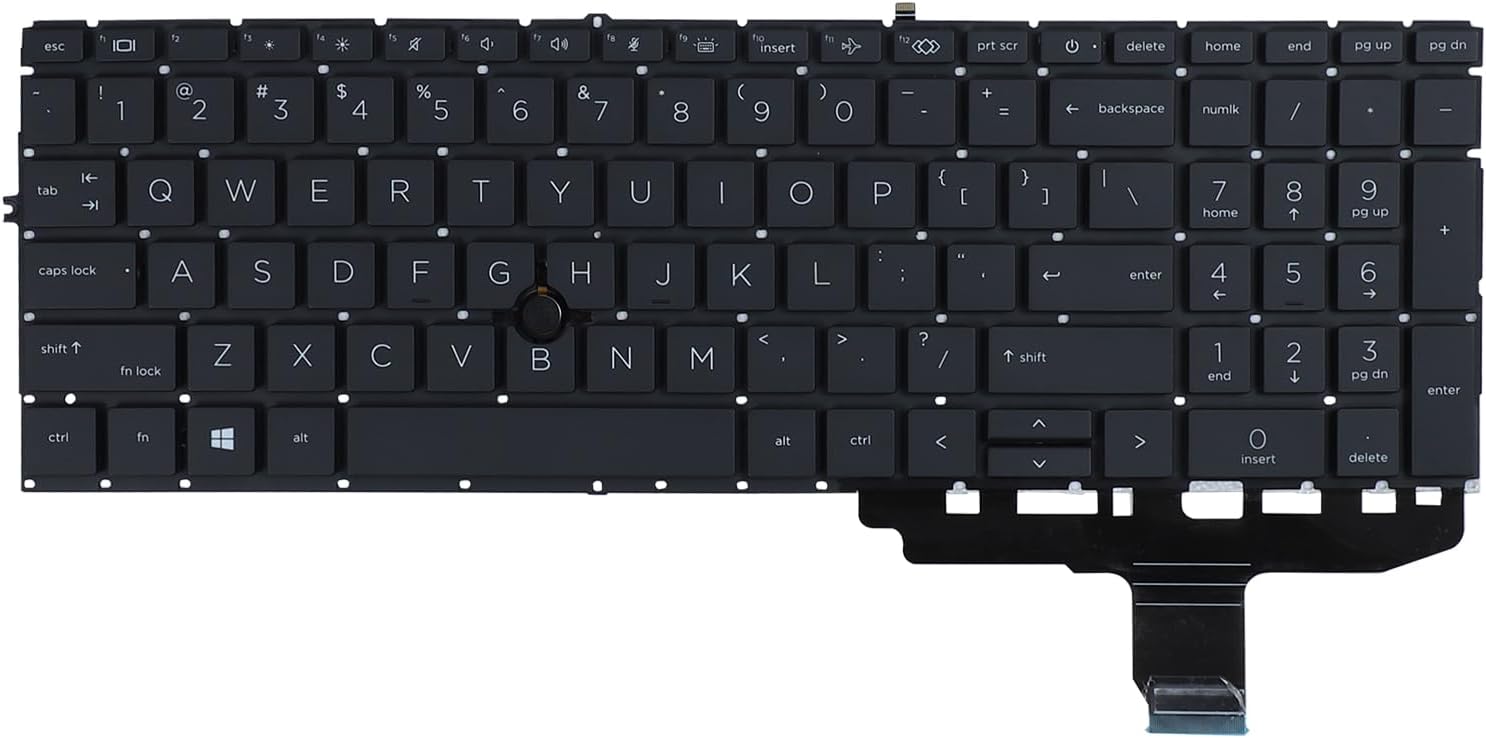 Replacement Keyboard with Backlit and Pointer for HP Elitebook 850 G7 850 G8 855 G7 855 G8 750 G7 750 G8 755 G7 755 G8, Zbook Firefly 15 G7 G8, ZBOOK Fury 15 G7 G8 HSN-I41C-5 US Layout