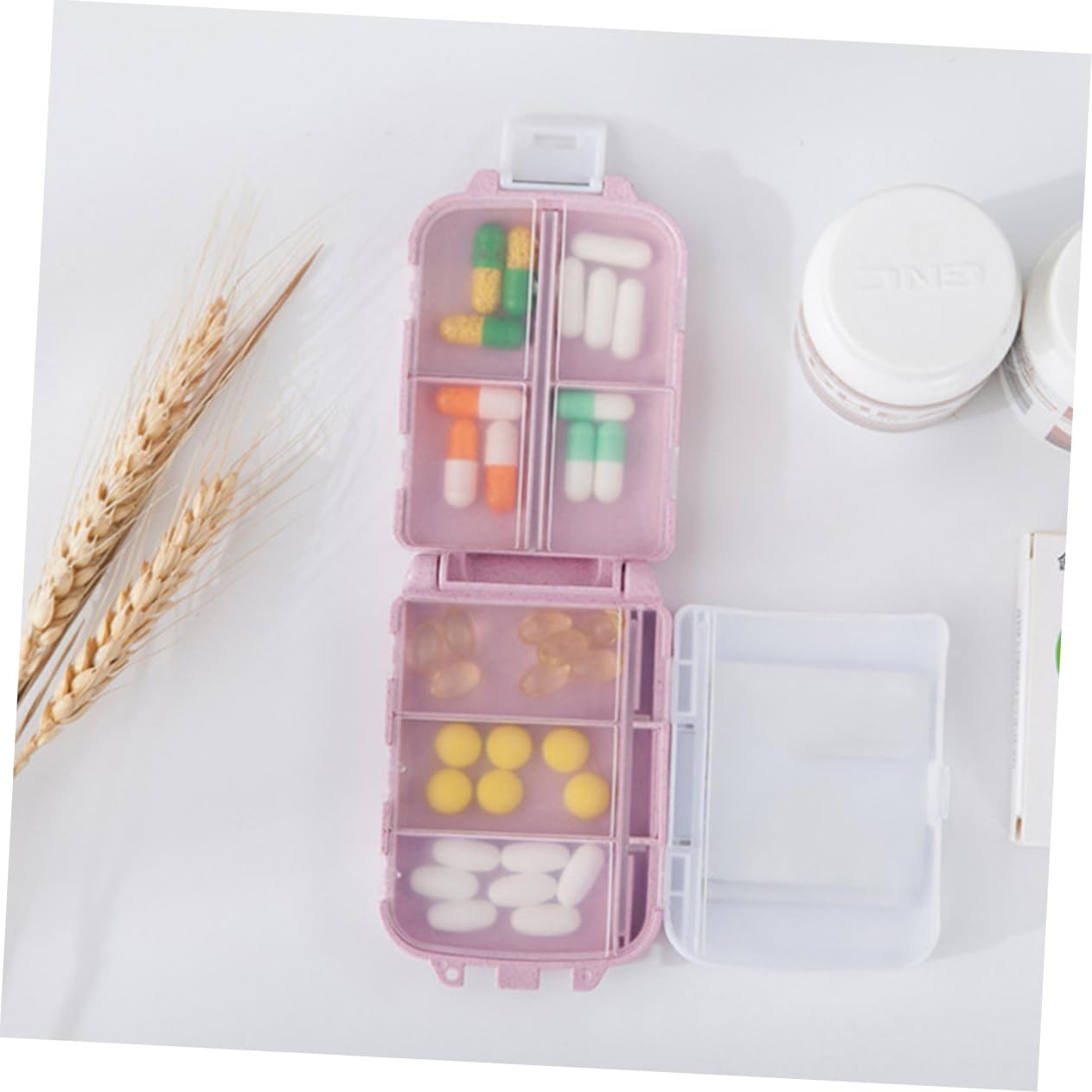 Healeved 6stücke Praktische Drei-lagige Tablettenaufbewahrungsbox Tragbare Medikamentenbox Für Und Alltag Separater Design Schützt