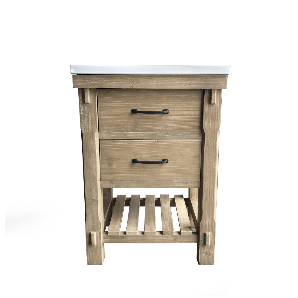 InFurniture WK8224 Bathroom Vanity, Driftwood