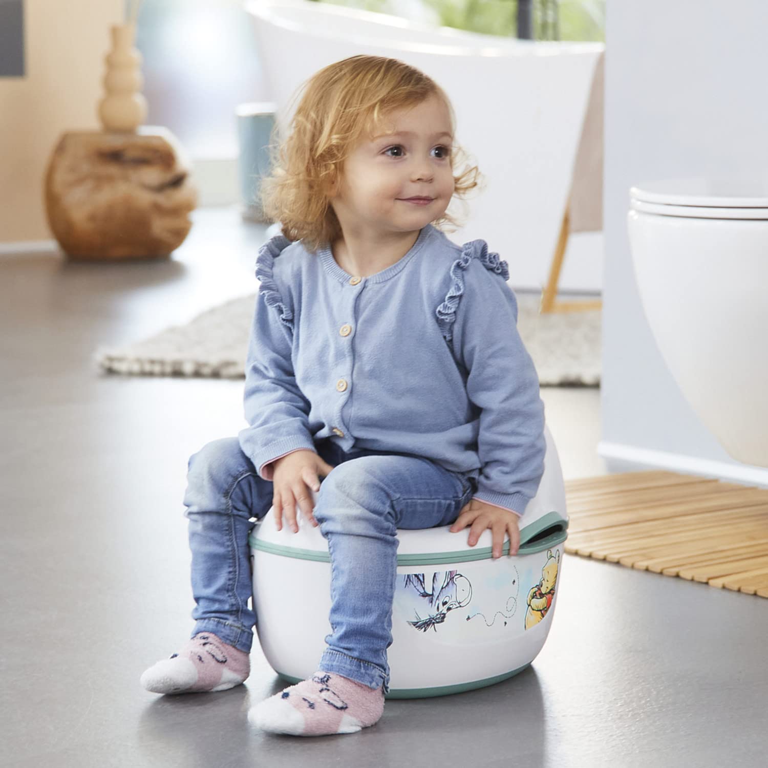 keeeper Winnie Babytopf deluxe 4in1, Töpfchen + Toilettensitz + Hocker + Feuchttuchspender, Ab ca. 18 Monate bis ca. 4 Jahre, Kasimir, Weiß