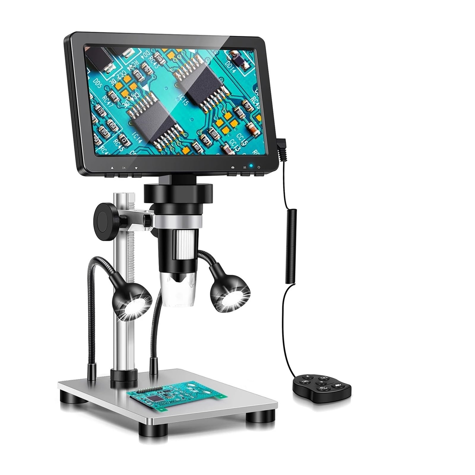 Mikroskop cyfrowy 1200-krotny zoom 12 MP HD mikroskopy elektroniczne aparat lupa do lutowania naprawy telefonu