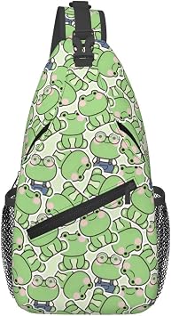 Cute Frog Sling Bag For Women Men Fashion Backpack Crossbody Frogs Shoulder Bag Sling Backpack Chest Bag Travel Hiking Casual Sport Daypack