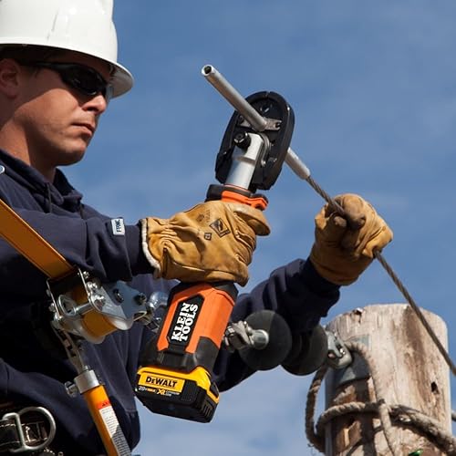 Miniatura 2 de Klein Tools BAT20-7T12 Mordaza de prensado, con matriz fija O y cabezal de ranura D3 para uso con crimpadora de cables a batería Klein Tools