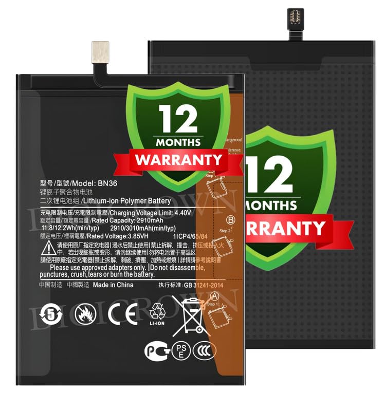 Image of Original BN36 Battery Compatible for Xiaomi Mi 6X - (3010mAh) - 1 Year Warranty