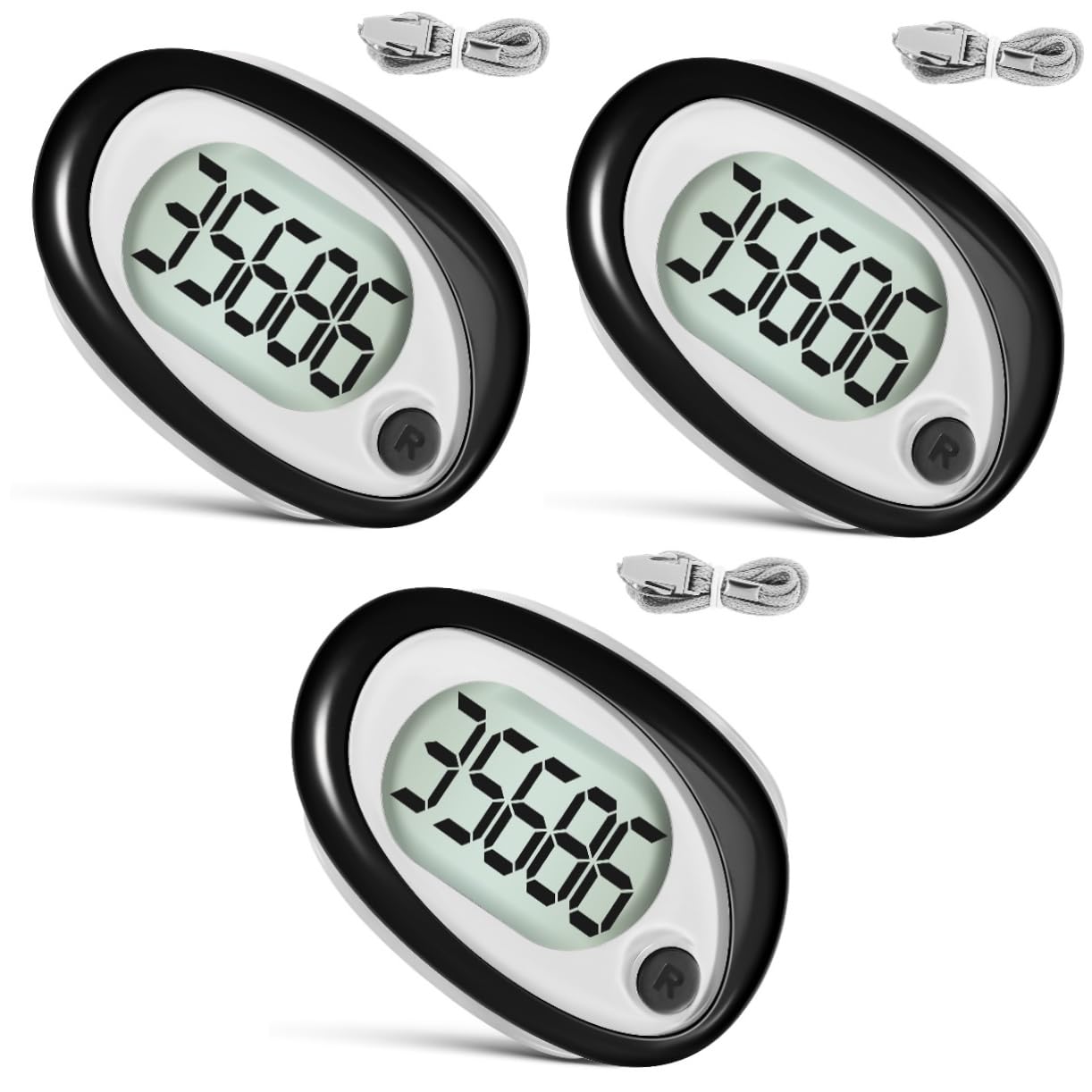 POPETPOP Compteur de Portable avec Écran Large Pédomètre pour Activités Extérieures Compteur de Clip