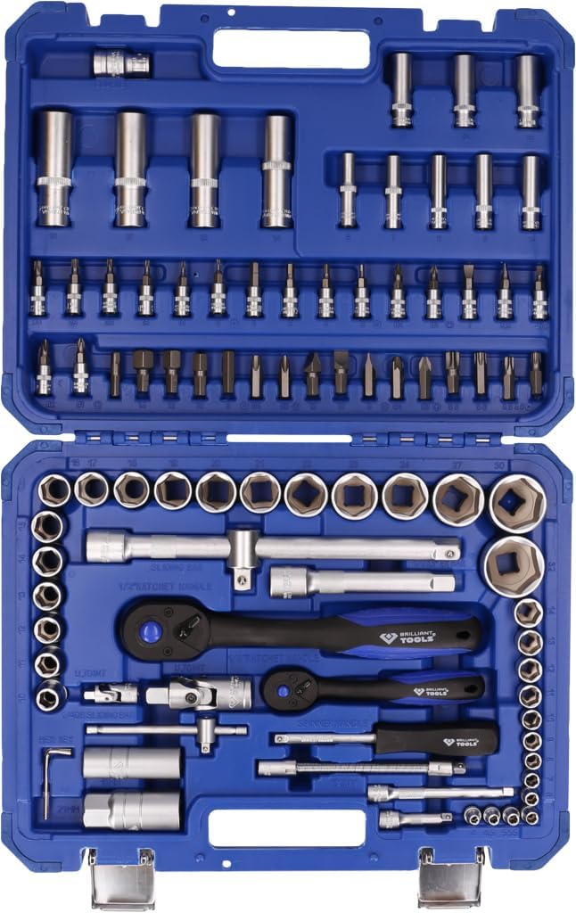 Brilliant Tools (BR75W) 1/2 "1/4" Socket Set 94 Pieces