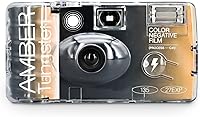 Vista 7 de RETO Amber Spark - Cámara de película desechable de 1.378 in 27exp, película negativa de color, sin enfoque, fácil de usar, flash integrado, de un
