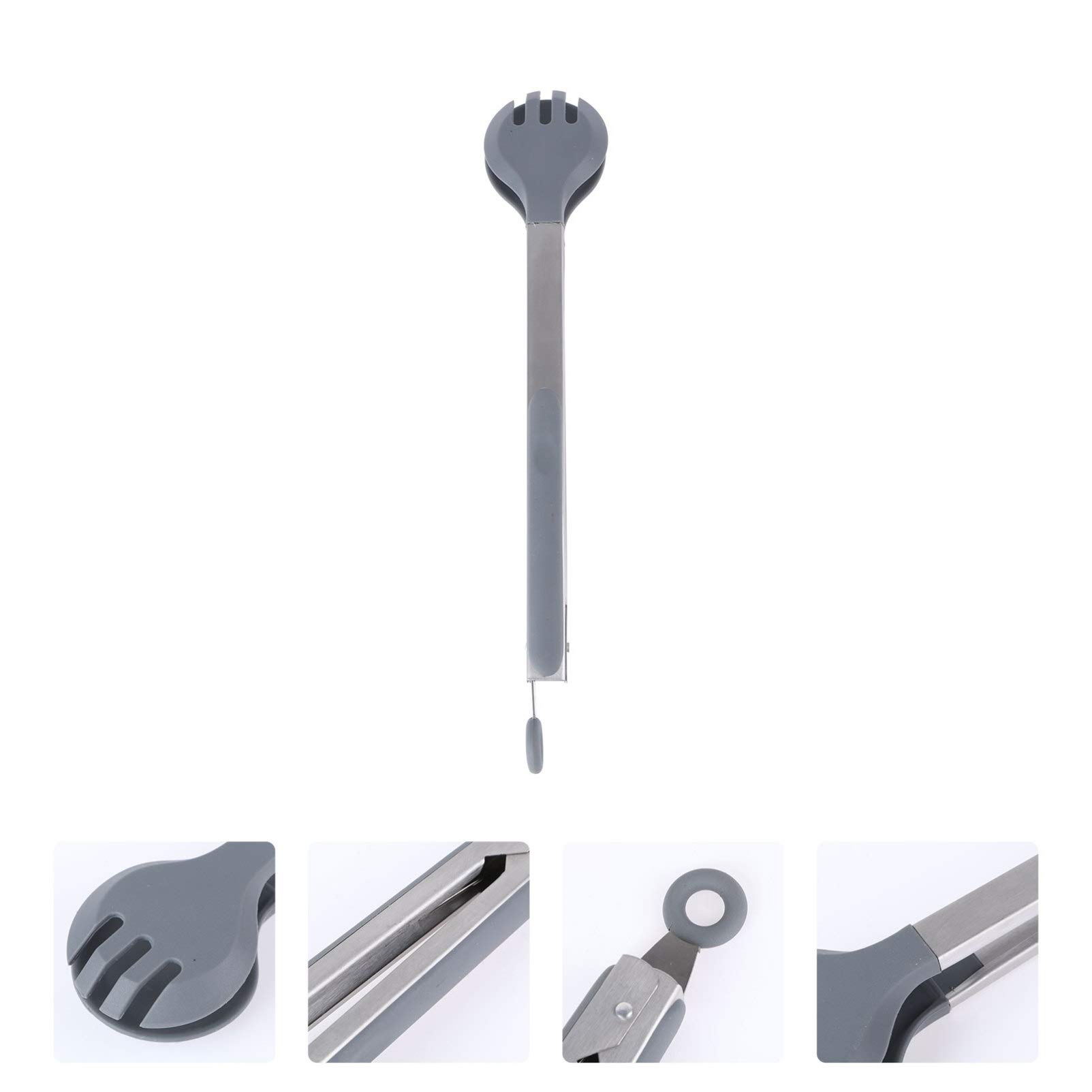 DOITOOL Ergonomic Handle Design Food Tongs Clamp for Barbecue Stainless Steel Tool