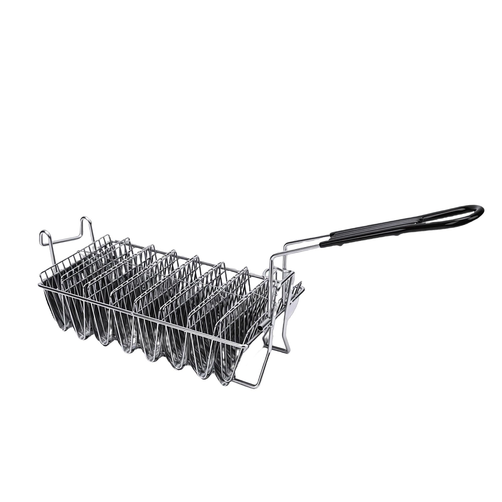 Cesta para Freidora de Tacos Resistente | Molde en Forma de V de 8 Conchas para Freír