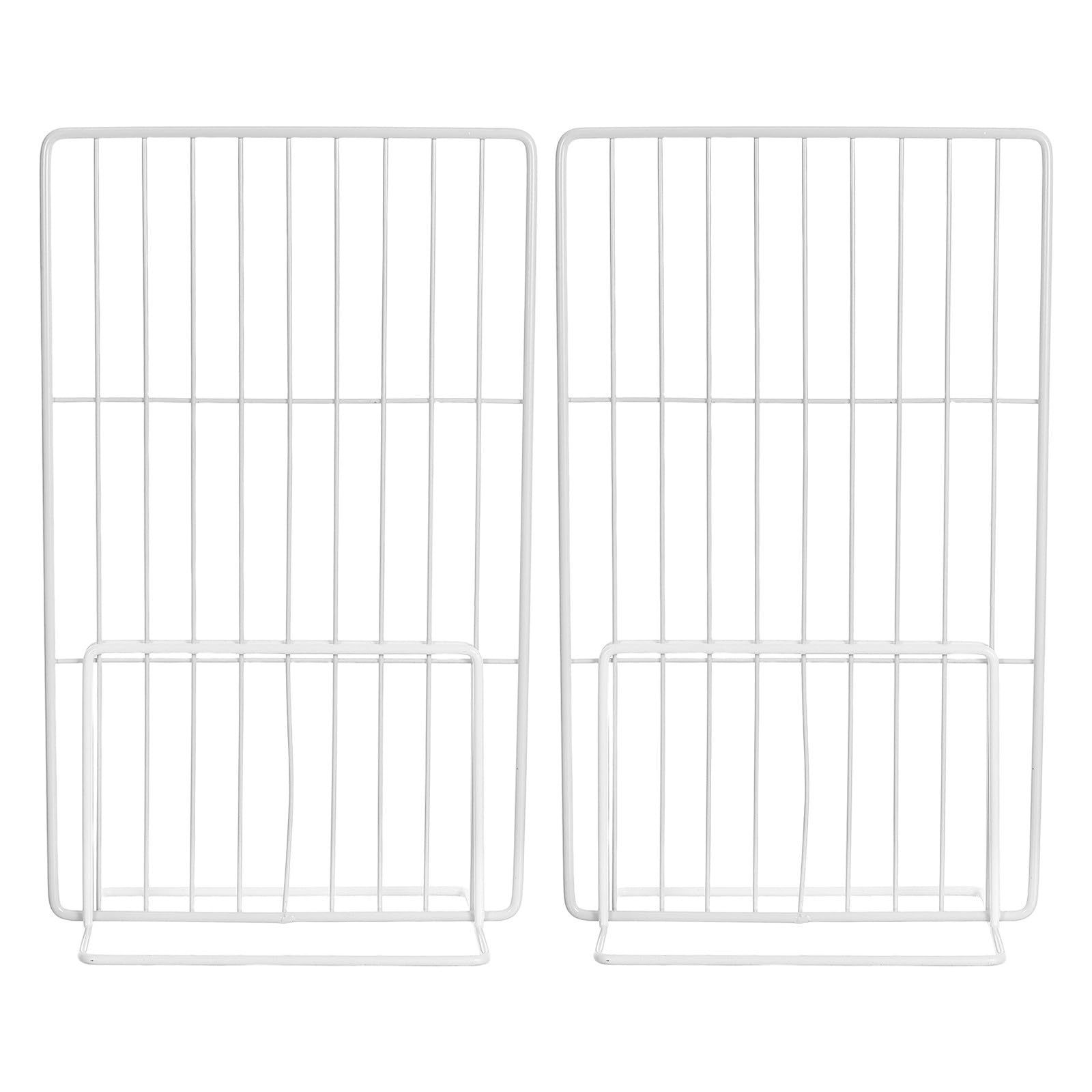 COLLBATH Separador para Congelador de Hierro Blanco para Organizar Cajas de Helados 2 Piezas Estructura de Malla, Resistente y Expandible en Hogares y Congeladores Comerciales