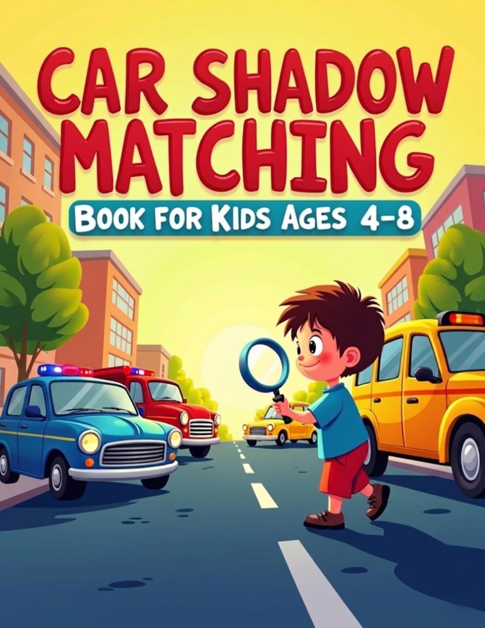 Car Shadow Matching Book for Kids Ages 4–8: A Fun Vehicle Puzzle Activity Book to Improve Focus and Visual Skills