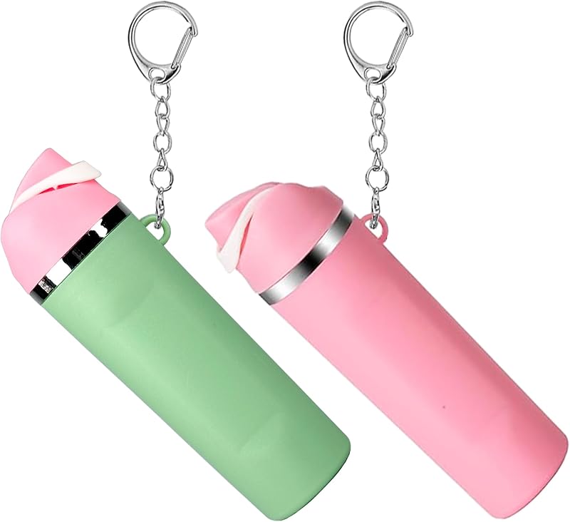 Chaveiro mini garrafa com porta-batom e compartimento para pequenos itens ERTUNA KK-07