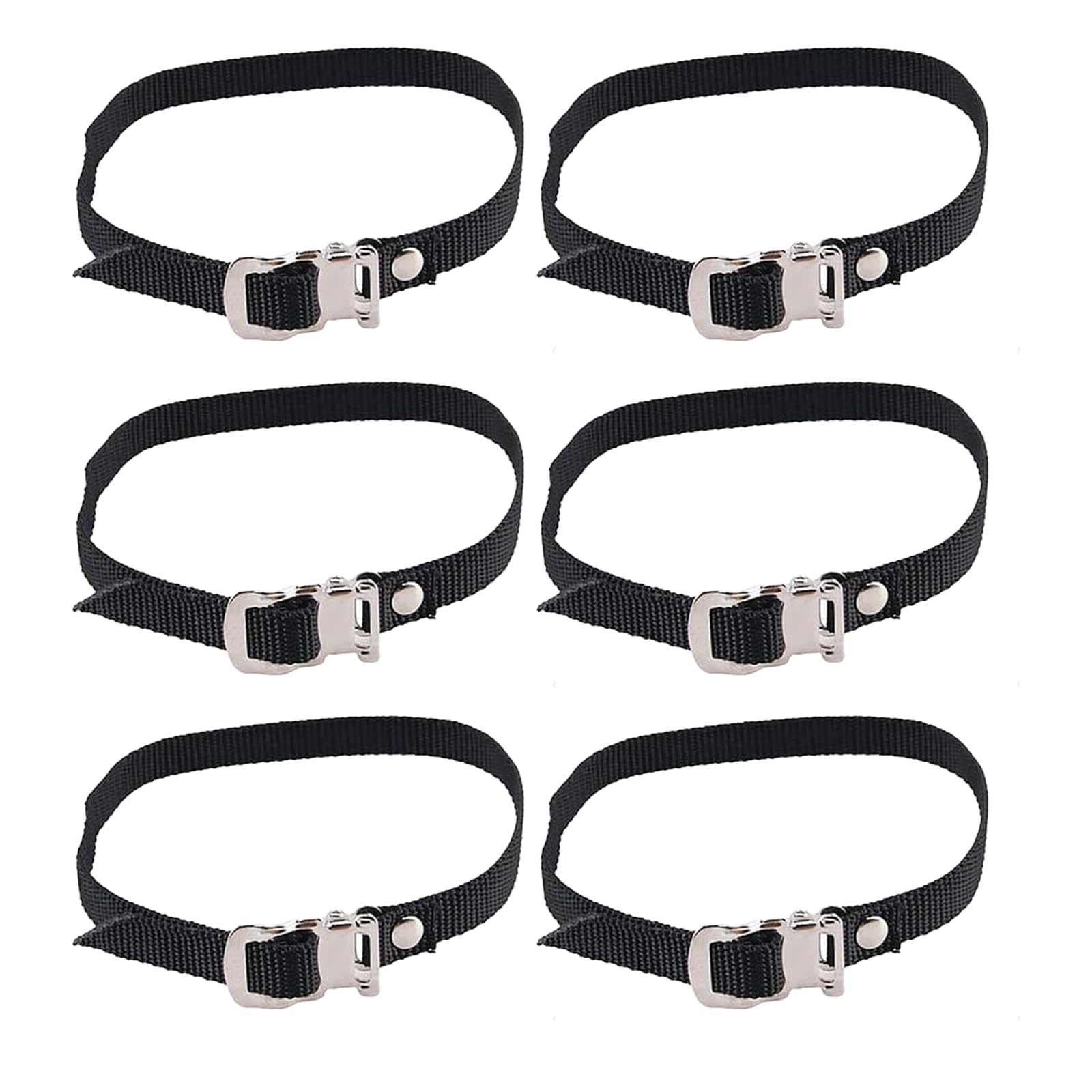 6 Pcs Spin Bike Pedal Straps,Adjustable Bike Pedals Clips,Exercise Bike Anti slip Straps Universal Replacement Foot Pedal Parts for Exercise Spin Bike and Outdoor Bicycles