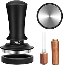 Cafe Barista Kit, Cafe Tamper 51mm, Espresso Coffee Distributor, 304 Coffee Pads with Stainless Steel Base for Homes and Offices, Suitable for Coffee Lovers