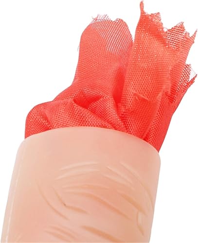 Miniatura 3 de Sevenfly 1 unids dedo truco de magia desapareciendo seda falso pulgar punta realidad mago dedo pulgar punta con accesorios mágicos de seda roja