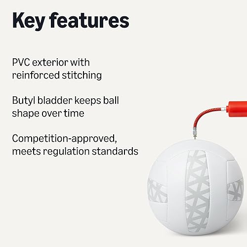 Miniatura 2 de Tienda Basics Balón de voleibol recreativo para interiores y exteriores, tamaño oficial 5