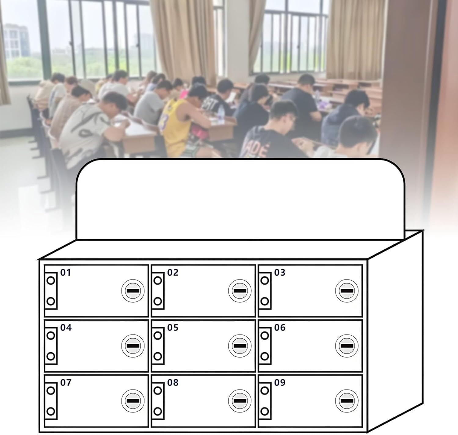 VUIKLCty Mobile phone storage locker Mobile Phone Storage Lockers: Space-saving Design For Convenient Access To Mobile Devices Equipment security storage locker