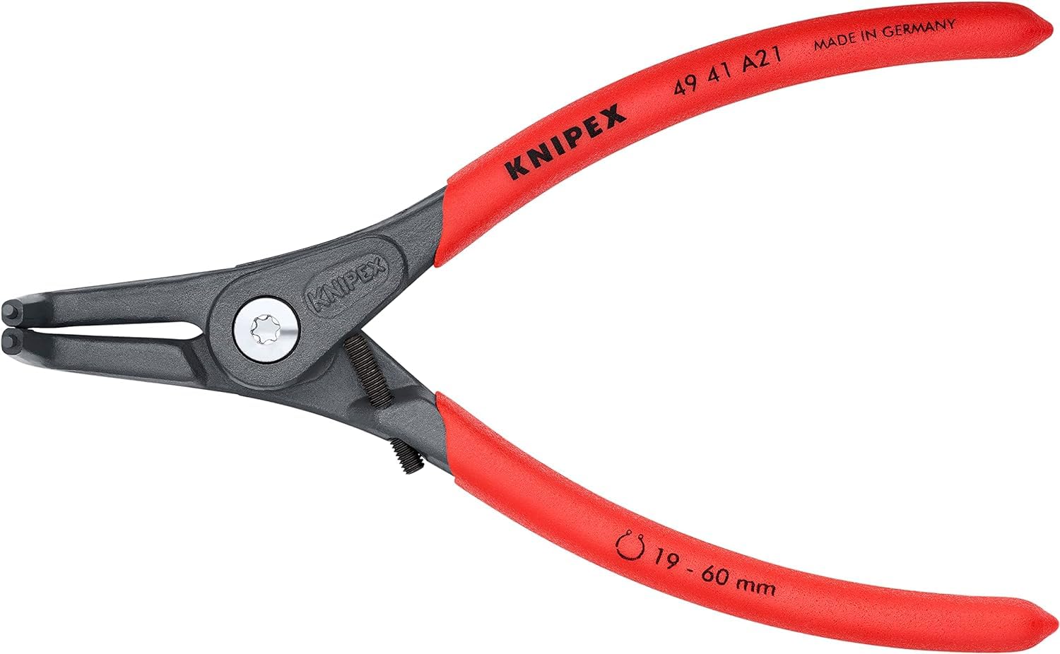 KNIPEX Pinza di precisione per anelli di sicurezza per anelli di, 49 41 A21 | sicurezza esterni su alberi rivestiti in resina