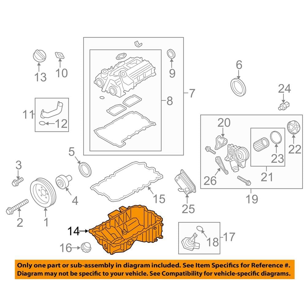 Amazon.com: Ensun 11137618512 Oil Pan with Drain Plug : Automotive
